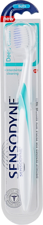 Зубная щетка мягкая "Глубокое очищение", бирюзовая - Sensodyne Deep Clean Soft