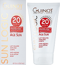 Антивіковий лосьйон від сонця для тіла - Guinot Age Sun Anti-Ageing Sun Lotion Body SPF20 — фото N2