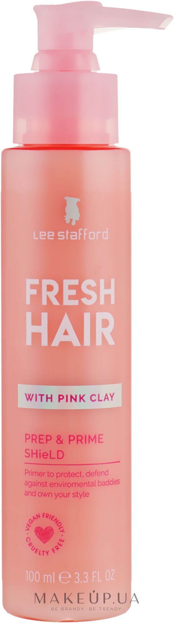 Защитный праймер для волос с розовой глиной - Lee Stafford Fresh Hair Prep & Prime Weightless Shield — фото 100ml