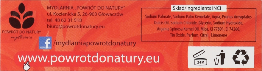 Натуральное мыло "Миндальное и аргановое масло" - Powrot do Natury Natural Soap Almond and Argan Oil — фото N3