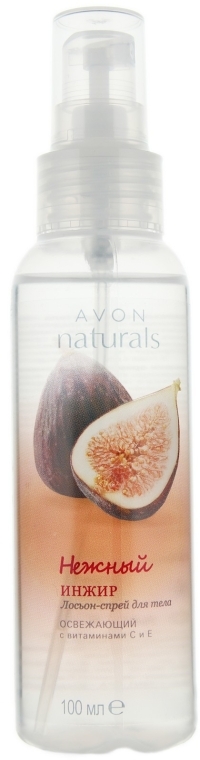 Лосьон-спрей для тела "Освежающий с витаминами С и Е. Нежный инжир" - Avon Naturals