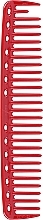 Гребінець для стрижки, 200 мм. - Y.S.Park Professional 452 Big Hearted Combs Red — фото N1