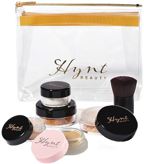 Набор - Hynt Beauty Discovery Kit Fair (powder/2х2,5g + conc/6g + finish/powder/1g + boost/powder/1g + brush + bag) — фото N1