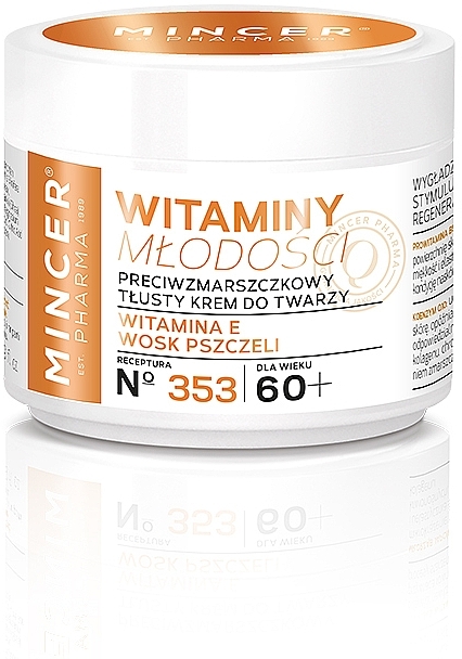 Крем для лица 60+ - Mincer Pharma Witaminy № 353 — фото N1