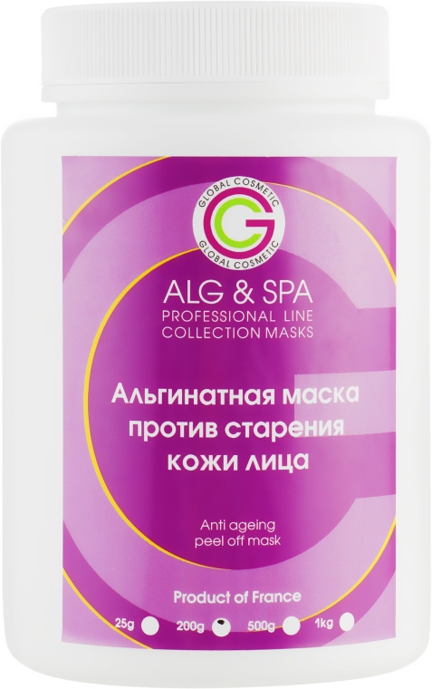 Альгінатна маска проти старіння шкіри обличчя - ALG & SPA Professional Line Collection Masks Anti Ageing Peel off Mask — фото N1