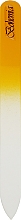 Парфумерія, косметика Пилочка кришталева у чохлі зі шкіри 99-1352, 135 мм, жовта - SPL
