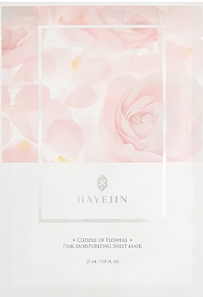 Увлажняющая тканевая маска для лица - Hayejin Cuddle of Flowers Pink Moisturizing Sheet — фото N1
