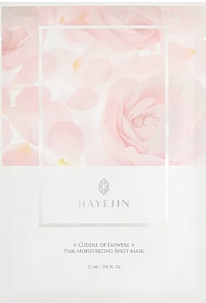 Зволожуюча тканинна маска для обличчя - Hayejin Cuddle of Flowers Pink Moisturizing Sheet — фото N1