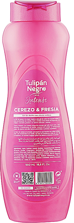 Гель для душа "Вишня и фрезия" - Tulipan Negro Cherries & Freesia Shower Gel — фото N2