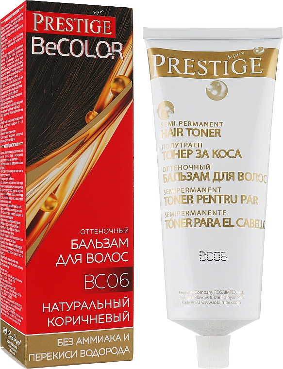 Prestige BeColor Semi-Permanent Hair Toner - Оттеночный Бальзам.