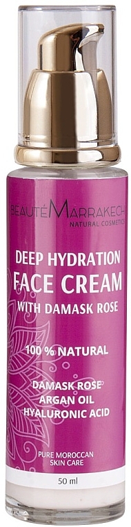 Зволожувальний крем для обличчя з дамаською трояндою - Beaute Marrakech Deep Hydration Face Cream With Damask Rose — фото N1