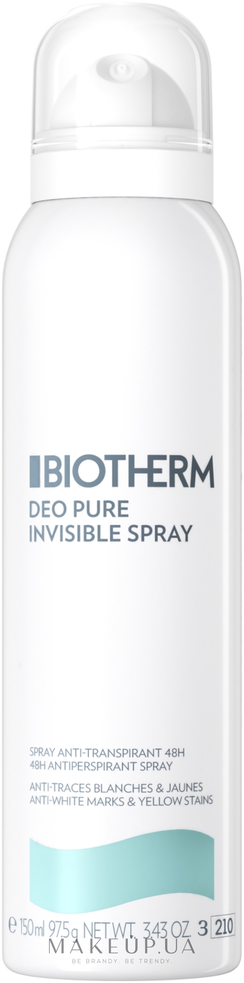 Дезодорант-спрей - Biotherm Deo Pure Invisible Spray Anti-Transpirant 48H — фото 150ml