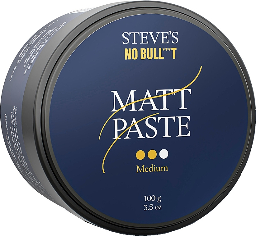 Матовая паста для волос, средняя фиксация - Steve's No Bull***t Matt Paste Medium — фото N1