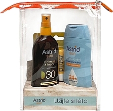 Парфумерія, косметика Набір - Astrid Oil Summer Set (b/oikl/270ml + b/milk/200ml + lip/balm/4,8g)