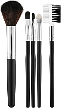 Парфумерія, косметика Набір пензлів CS-005BL, чорний - Cosmo Shop Makeup Brush Set Black