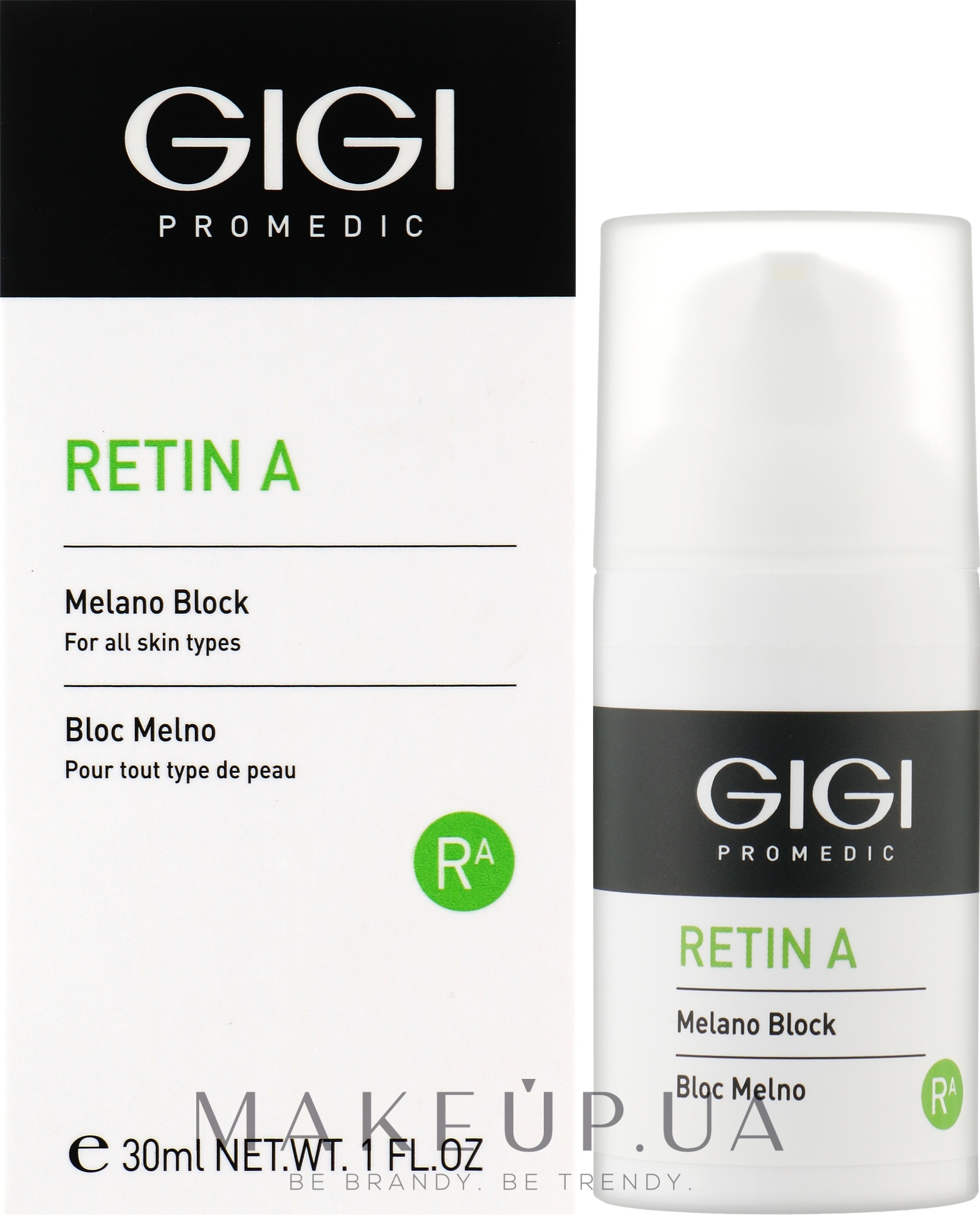 Депигментирующий крем для лица - Gigi Retin A Melano Block — фото 30ml