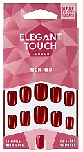 Накладные ногти - Elegant Touch Rich Red False Nails — фото N1