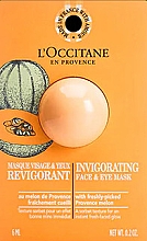 Маска для лица и глаз - L'Occitane Invigorating Face And Eye Mask (пробник) — фото N1