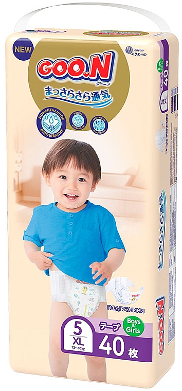Подгузники для детей "Premium Soft" размер XL, 12-20 кг, 40 шт. - Goo.N — фото N2