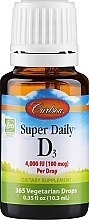 Духи, Парфюмерия, косметика Витамин D3 в каплях, 4000 IU - Carlson Super Daily Liquid Vitamin D3