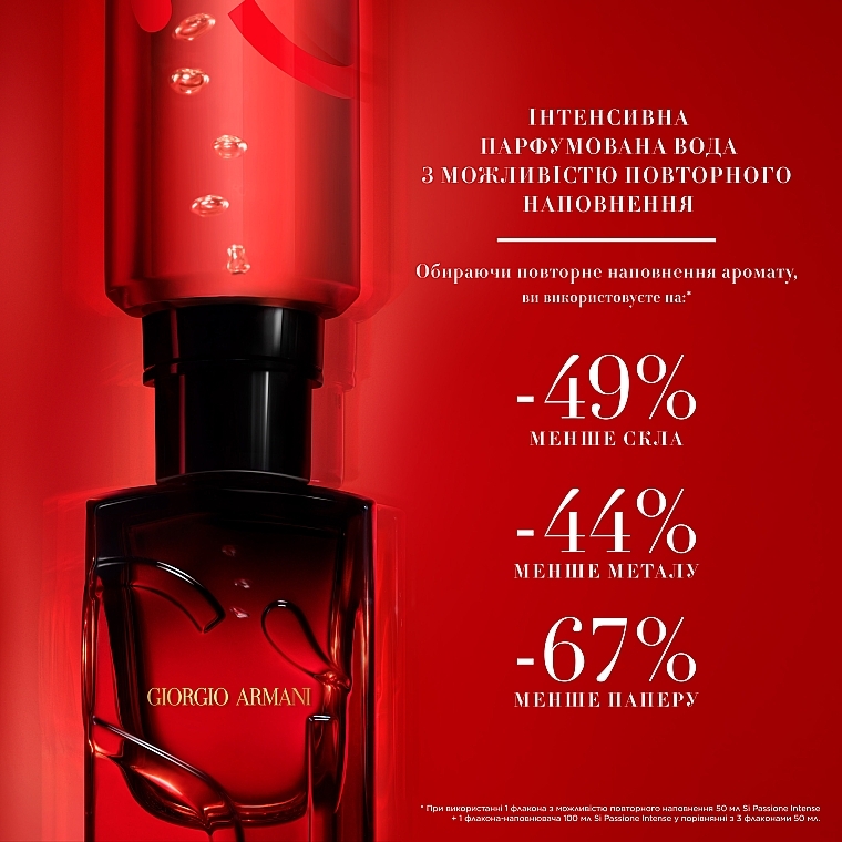 Giorgio Armani Si Passione Intense - Парфюмированная вода (сменный блок) — фото N3