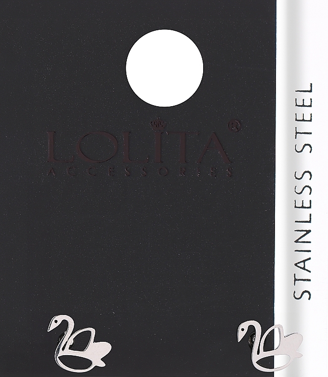 Серьги женские, лебеди, серебро - Lolita Accessories — фото N1