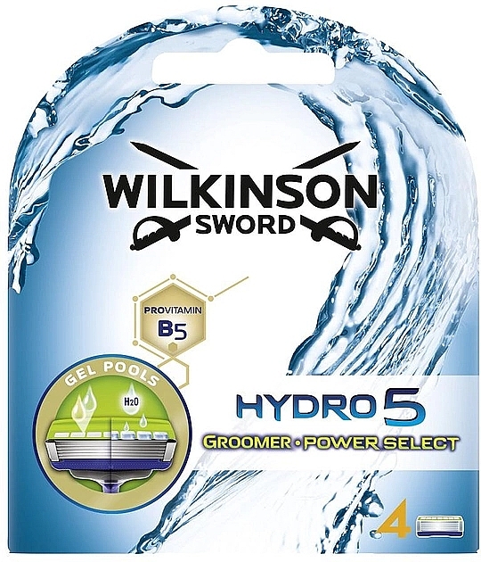 Сменные кассеты для бритья, 4шт - Wilkinson Sword Hydro 5 Groomer Power Select — фото N2