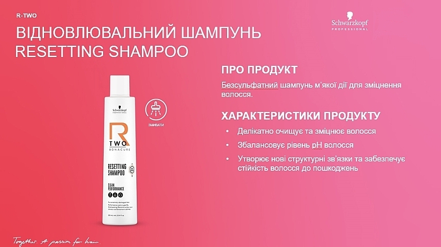 Шампунь для очень поврежденных волос - Schwarzkopf Professional Bonacure R-TWO Resetting Shampoo — фото N5