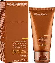 Солнцезащитный регенерирующий крем SPF 20+ - Academie Bronzecran Face Age Recovery Sunscreen Cream — фото N2