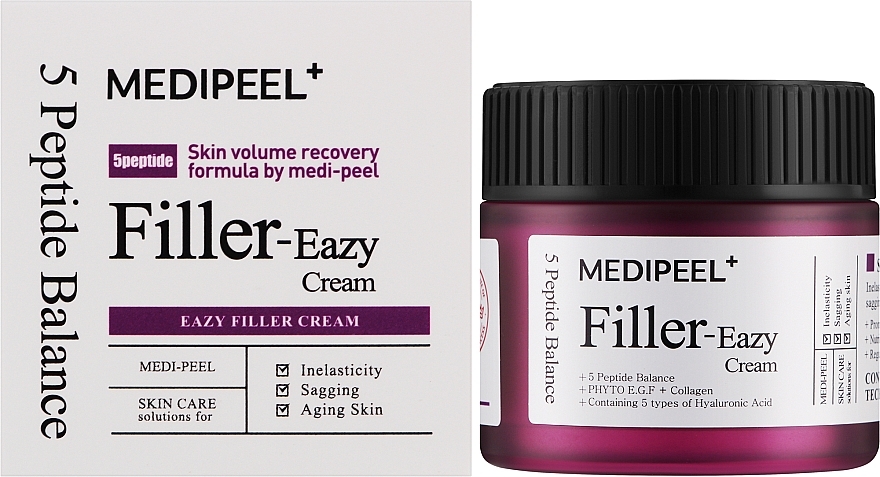 Живильний крем-філер із пептидами та EGF від зморщок - Medi-Peel Eazy Filler Cream — фото N2