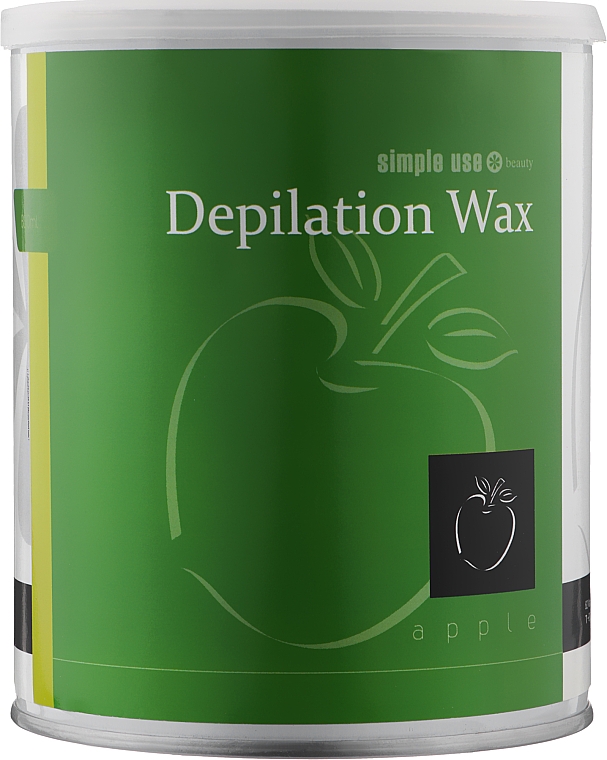 Теплий віск для депіляції в банці "Зелене яблуко" - Simple Use Beauty Depilation Wax — фото N3