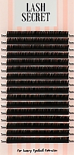 Накладные ресницы, черные, 16 линий (один размер, 0.1, С, 7) - Lash Secret — фото N1