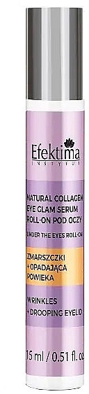 Ролик для кожи вокруг глаз "Морщины + опущеное веко" - Efektima Natural Collagen Wrinkles + Drooping Eyelid Roll On Eye Glam Serum — фото N1