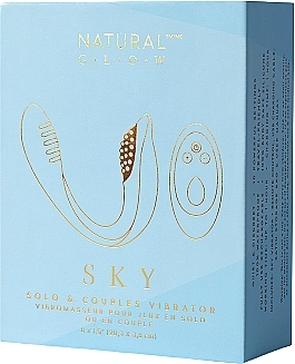 Вибратор, голубой - Natural Glow Sky Vibrator — фото N2