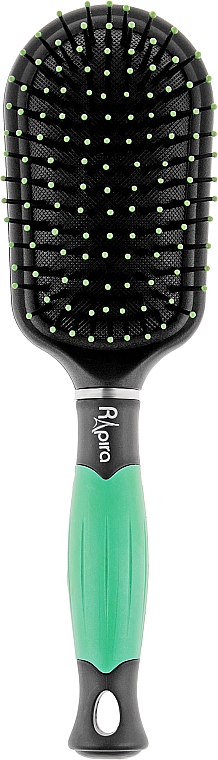 Щетка для волос массажная, С0282, зелёная - Rapira