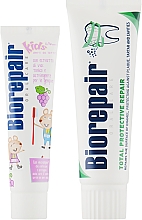 Набор "Абсолютная защита и восстановление. Виноград" - Biorepair (toothpaste/50 + toothpaste/75ml) — фото N1