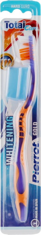 Зубна щітка "Голд", жорстка, оранжево-синя - Pierrot — фото N1