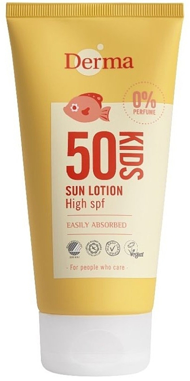 Детский солнцезащитный лосьон с высокой степенью защиты - Derma Kids Sun Lotion High SPF 50