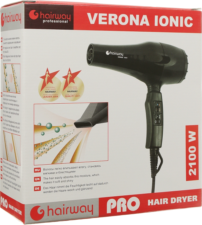 Фен для волосся - Hairway Verona Ionic 03054 2100 Вт — фото N2