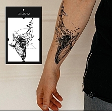 Временное тату "Большой графический кит" - Tattooshka — фото N3