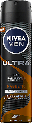 Дезодорант - NIVEA MEN Ultra Magnetic Intense Espresso Spray — фото N1