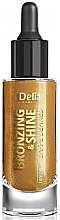 Парфумерія, косметика Суха золота олія для обличчя, тіла і волосся - Delia Shape Bronzing & Shine Dry Oil