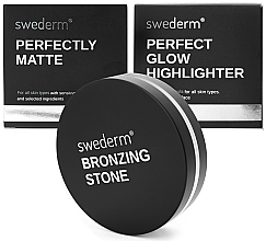 Парфумерія, косметика Набір - Swederm (bronzer/13g + powder/9g + highlighter/9g)