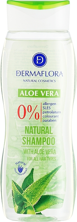 Шампунь для волосся - Dermaflora Aloe Vera Natural Shampoo — фото N1