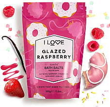 Сіль для ванни "Глазурована малина" - I Love Glazed Raspberry Bath Salt — фото N1