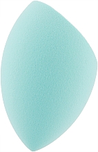 Спонж для макіяжу з плоским зрізом, бірюзовий - Ilu Sponge Olive Cut Turquoise — фото N1