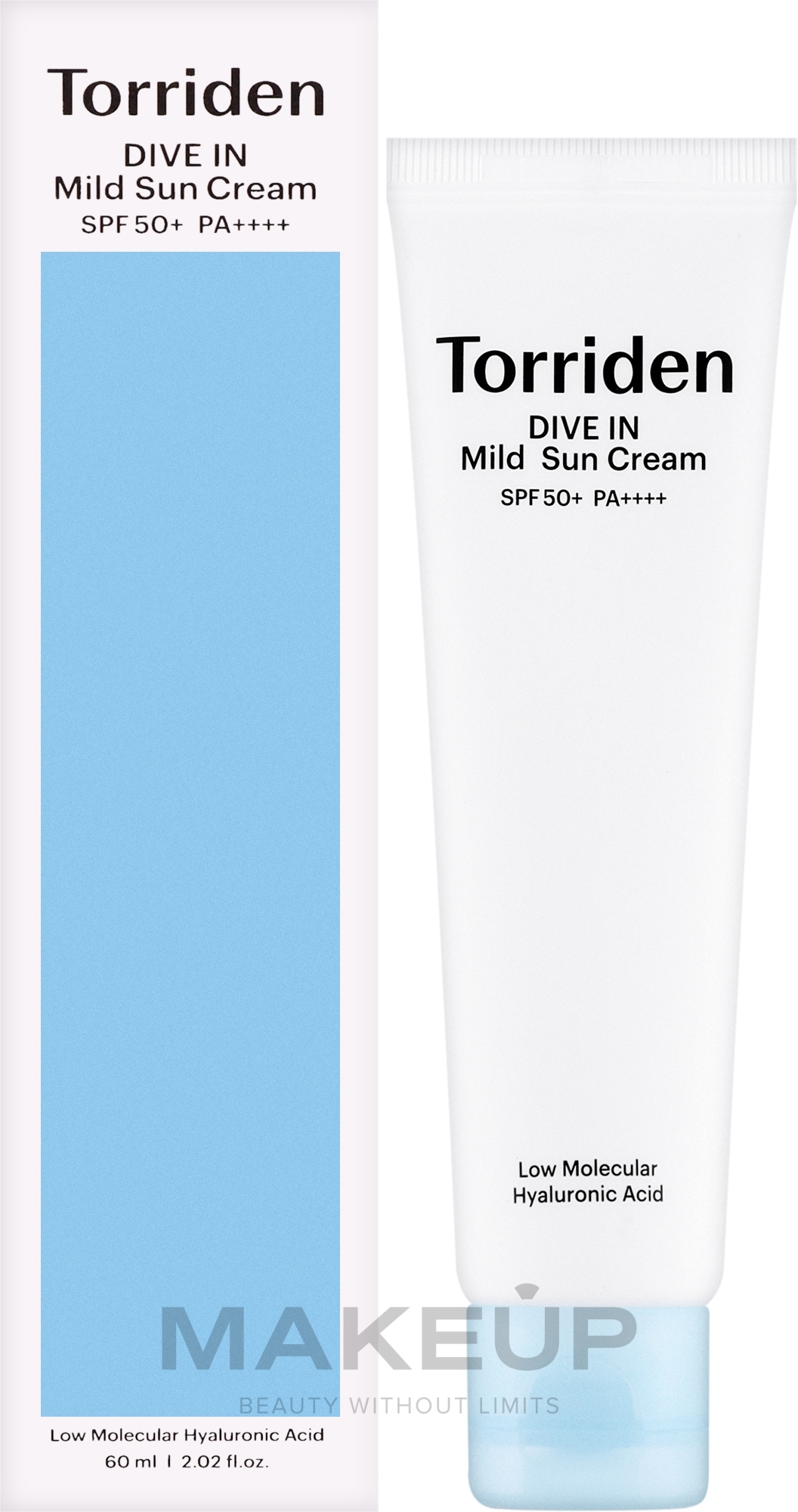 Увлажняющий солнцезащитный крем - Torriden Dive-In Mild Sun Cream SPF50+ PA++++ — фото 60ml