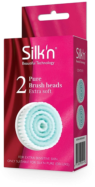 Сменные насадки для щеточки, 2шт. - Silk'n Pure Brush Heads Extra Soft — фото N2