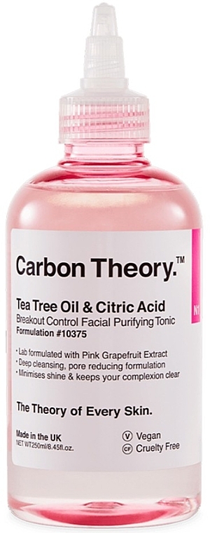 Очищающий тоник для лица с маслом чайного дерева - Carbon Theory Facial Purifying Tonic — фото N1