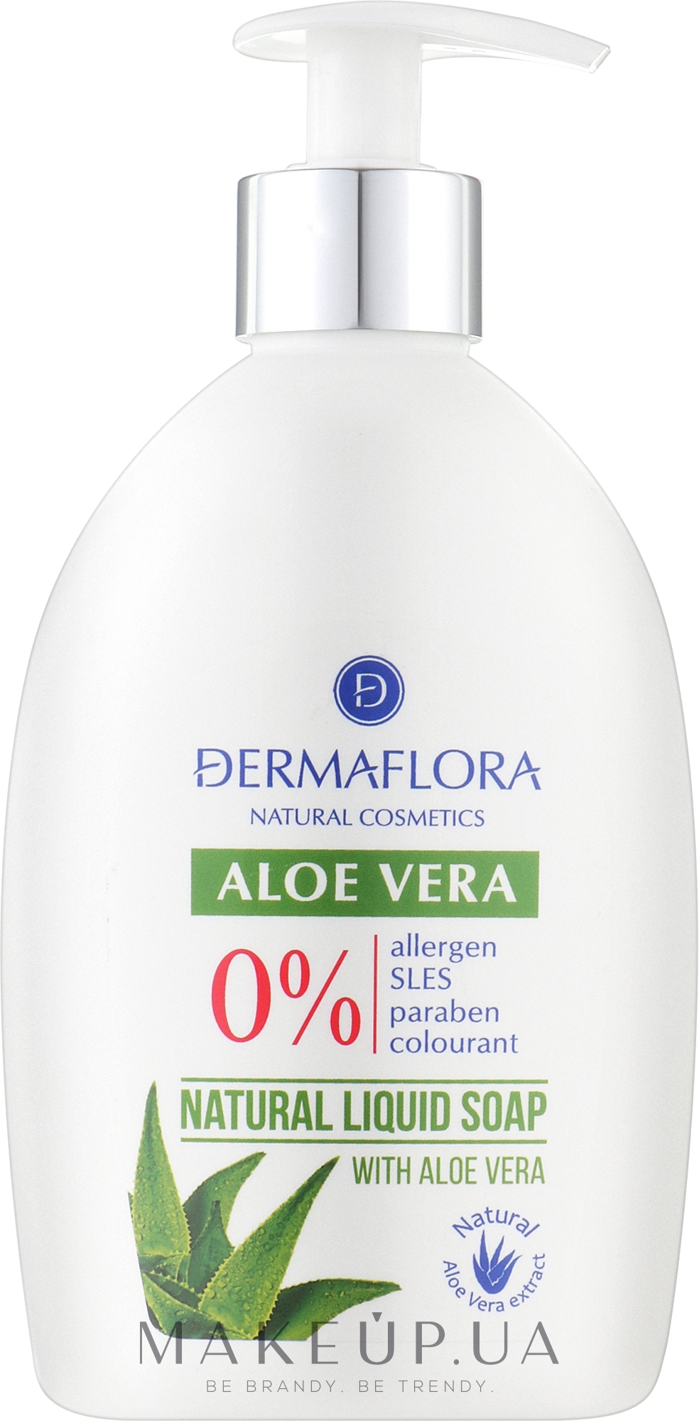 Жидкое мыло для рук - Dermaflora Aloe Vera Natural Liquid Soap — фото 400ml